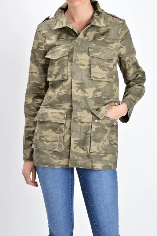 Women's Hooded Cargo Jacket