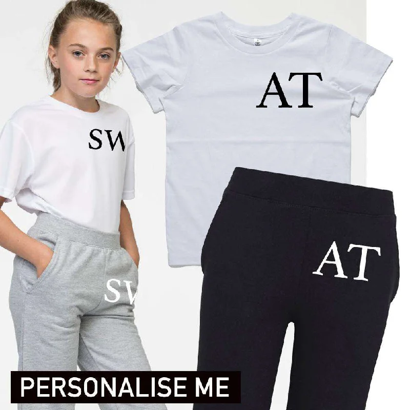 Personalised Lounge Tee & Jog Pant Set (3-13 Years) (MRK X)