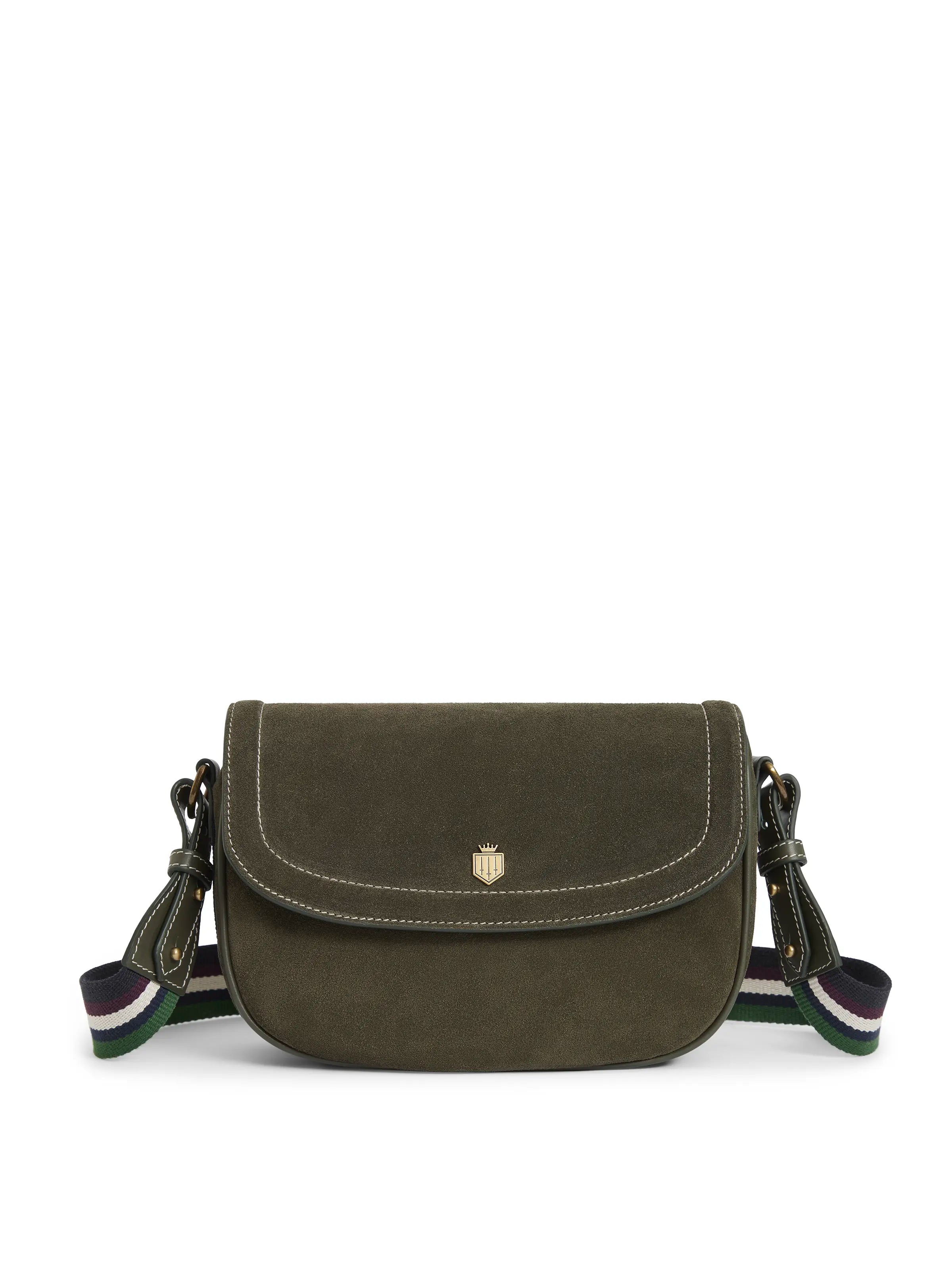 Boston Bag - Moss Green Suede