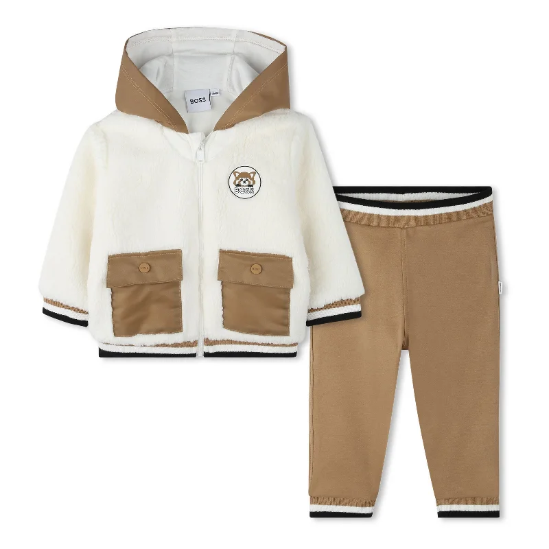 White & Brown Tracksuit