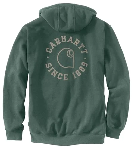 Carhartt 106388 Men's Loose Fit Midweight 1889 Graphic Sweatshirt, Frosted Balsam Heather