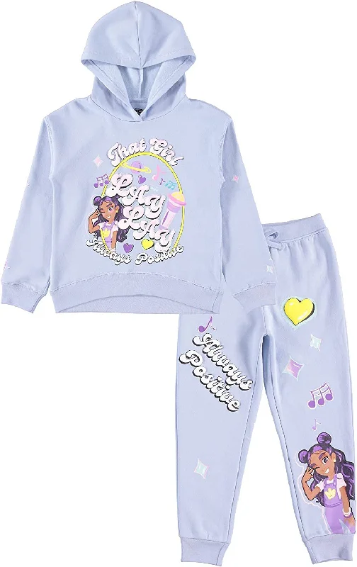 Nickelodeon Girls That Girl Lay Lay Pullover Hoodie and Jogger Sweatpants Clothing Set - Little and Big Girl Sizes 4-16