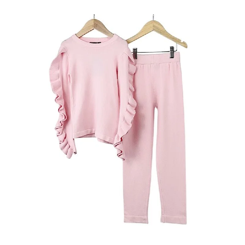 Little Luxe LDN Ruffle Frill Co-Ord Set- Pink