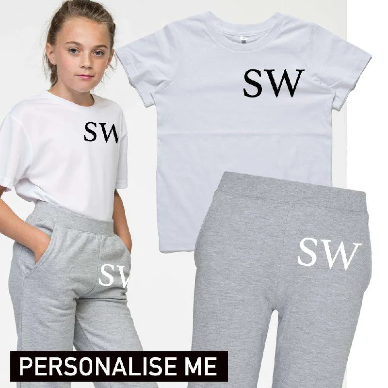 Personalised Lounge Tee & Jog Pant Set (3-13 Years) (MRK X)