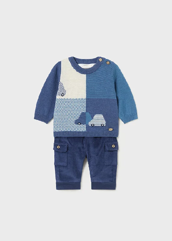 2 Piece Boys Car Sweater & Pants