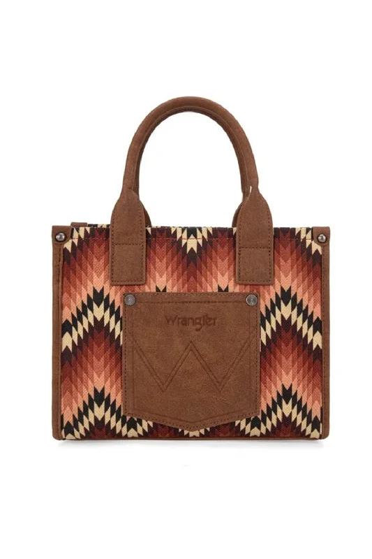 Wrangler Southwestern Small Tote for Women in Brown | WG2211-8120S-BR