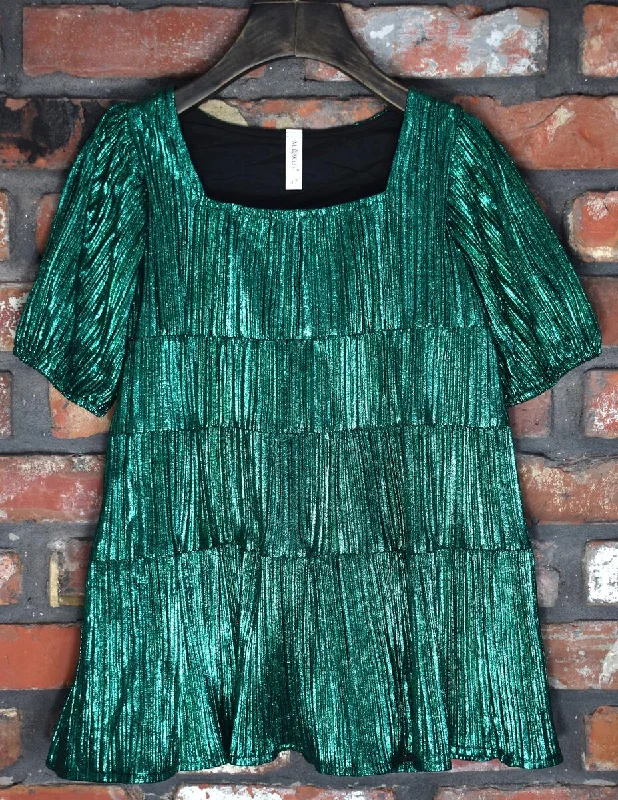 Girls Metallic Holiday Dress