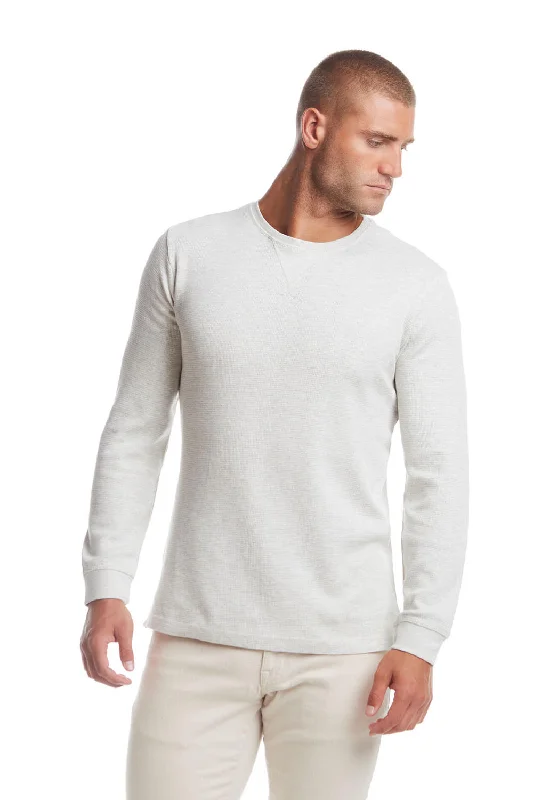 Weatherproof Vintage Waffle Crewneck Shirt for Men in Oatmeal | F2430246GK-OATML