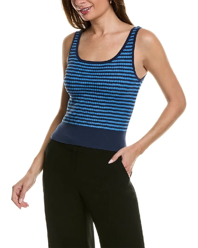 Lafayette 148 New York Striped Sweater Tank