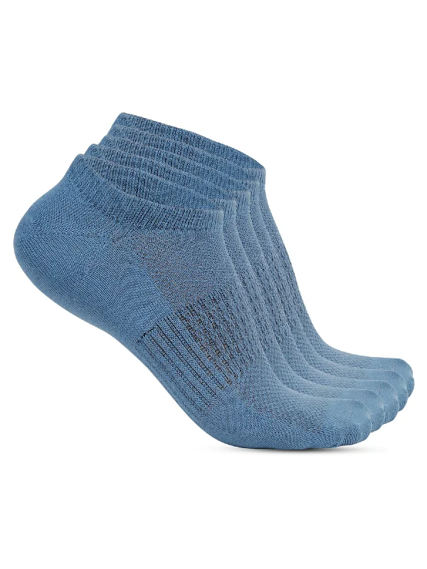 Men's Blue Fashion No Show / Loafer Socks -Pack of 5