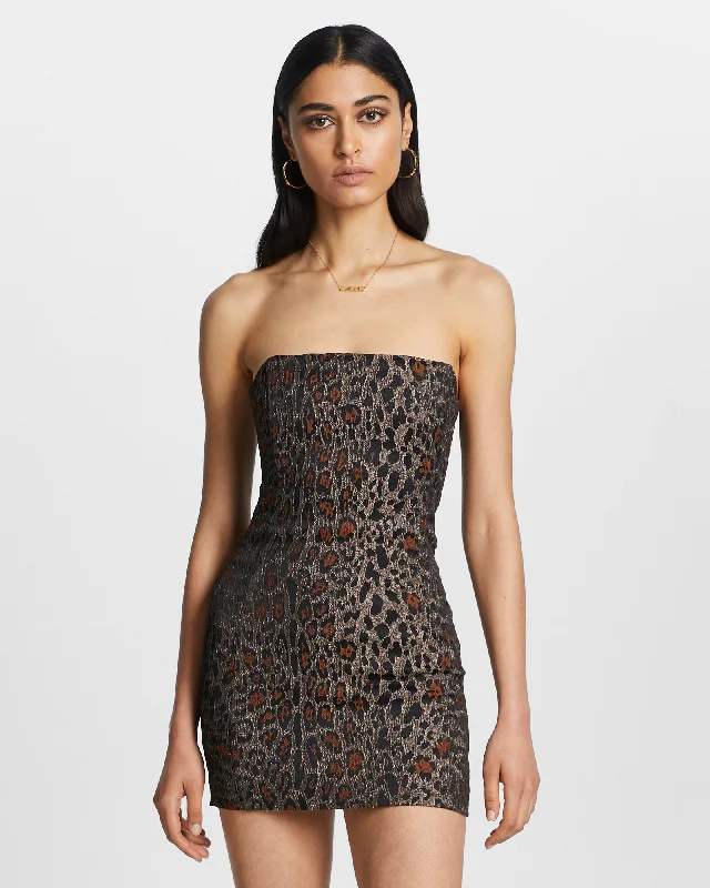 THREE AM DRESS LEOPARD