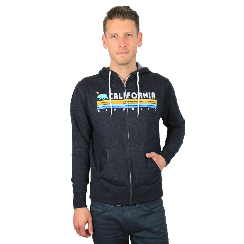 California Republic Vintage Stripe Zip-Up Hoodie