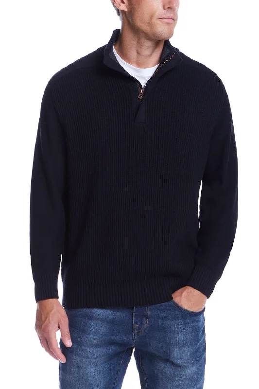 Weatherproof Vintage Southwest Quarter Zip Sweater for Men in Navy | F2440421GK-NAVY