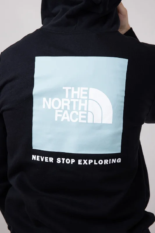 The North Face Box Logo Hoodie for Men in Black/Blue | NF0A7UNS-ODY-BLK