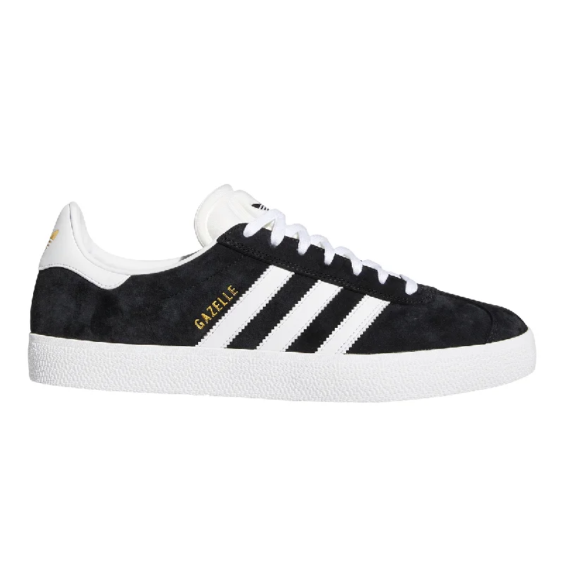 Adidas Gazelle ADV Shoes - Core Black / Cloud White / Gold Metallic