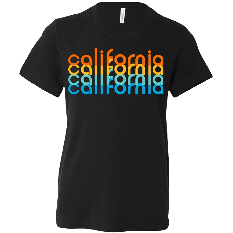 California Rainbow Stack Asst Colors Youth T-Shirt/tee