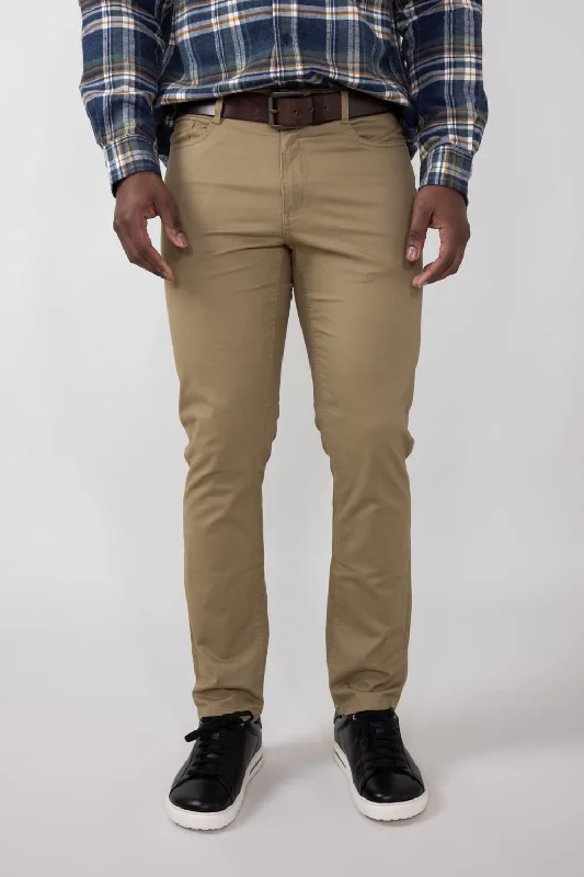 Copper & Oak Leaders Pants for Men in Suede Khaki | K4F817-241-SUEDEKHAKI