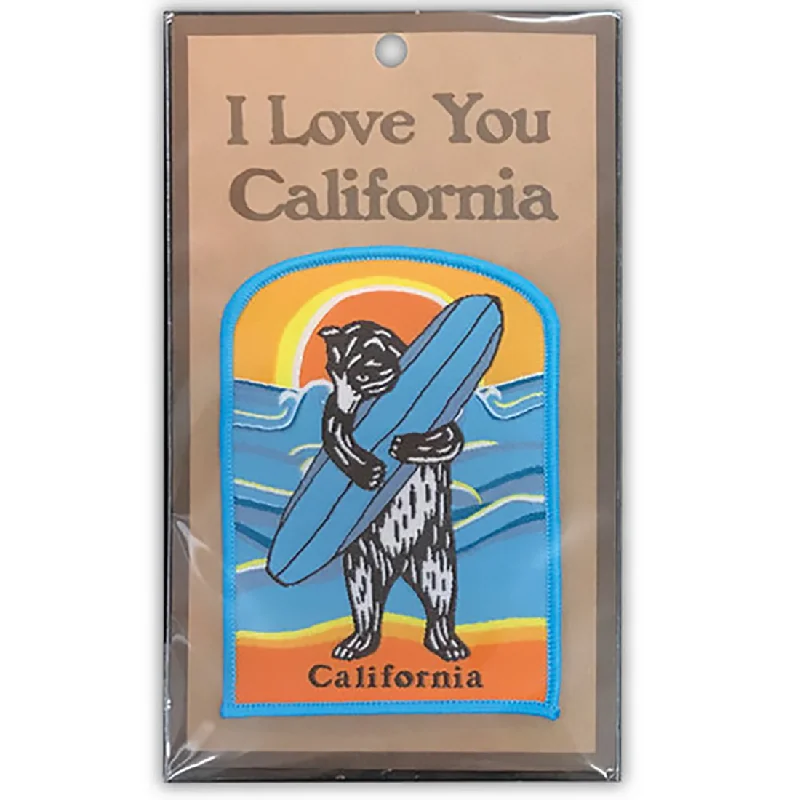 I Love California Surf Bear Patch