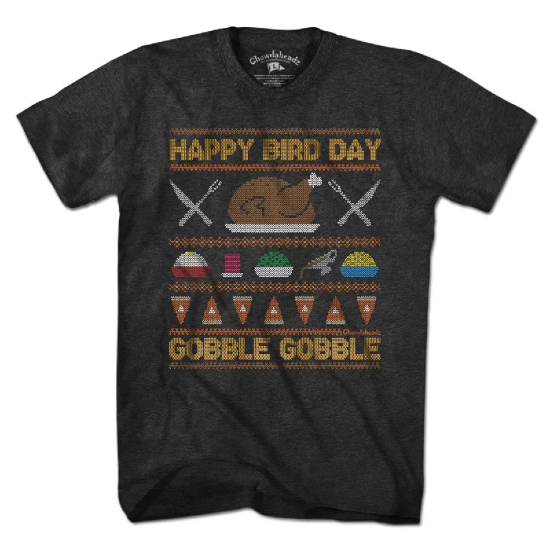 Happy Bird Day Ugly Thanksgiving Sweater T-Shirt