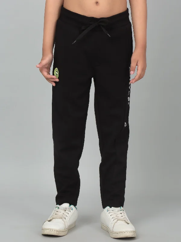 Boys Casual Black Track Pants