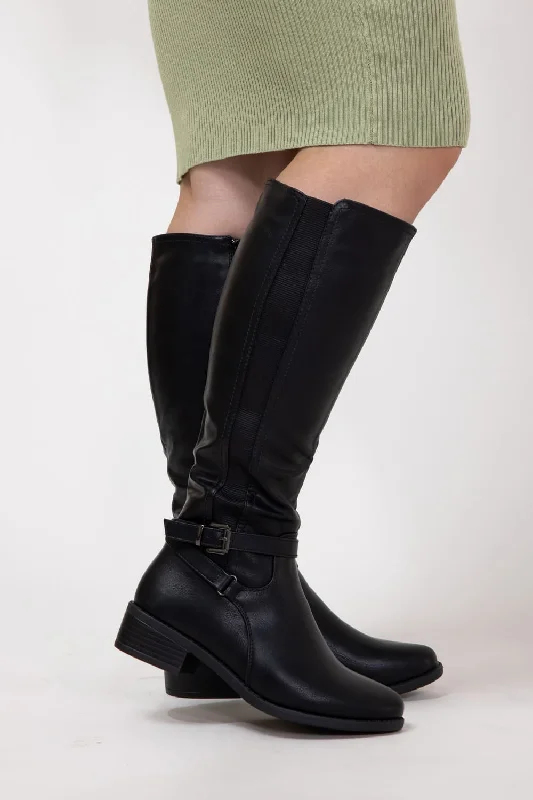 Top Moda Alana Tall Boots for Women in Black | ALANA-8 BLACK