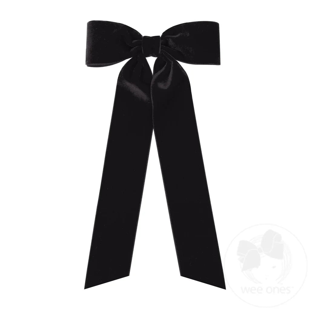 Mini Velvet Bow w/Tails (Click for colors)