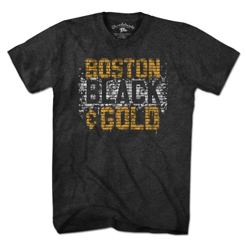 Boston Black & Gold Graffiti T-Shirt