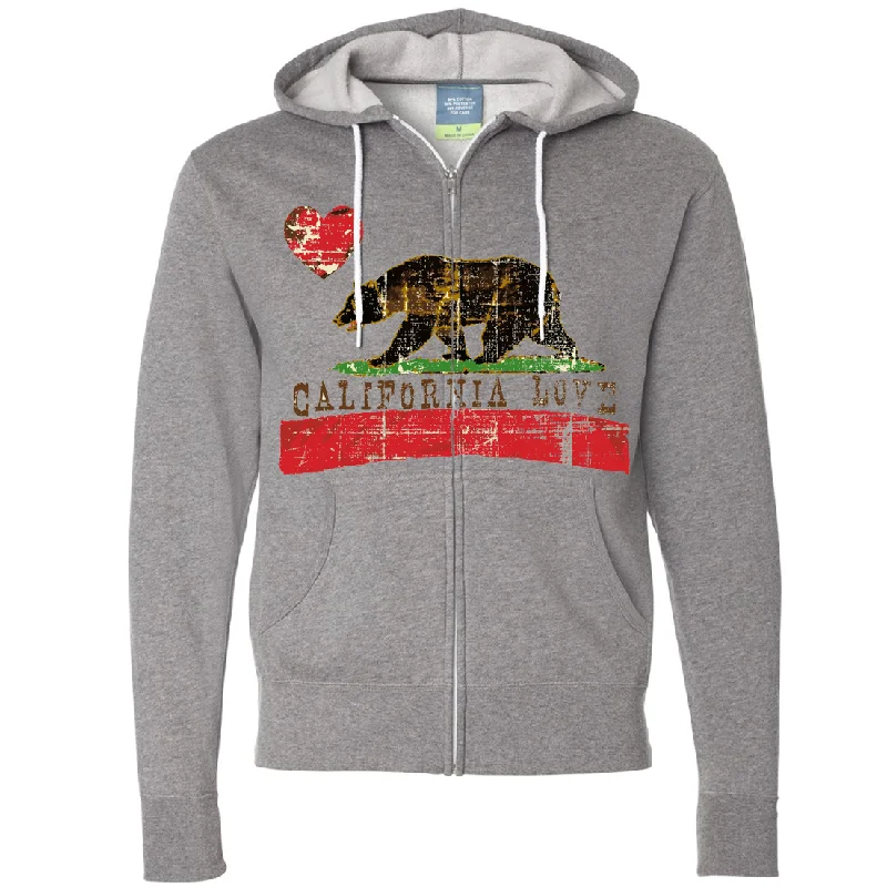 California Love Distressed Zip-Up Hoodie