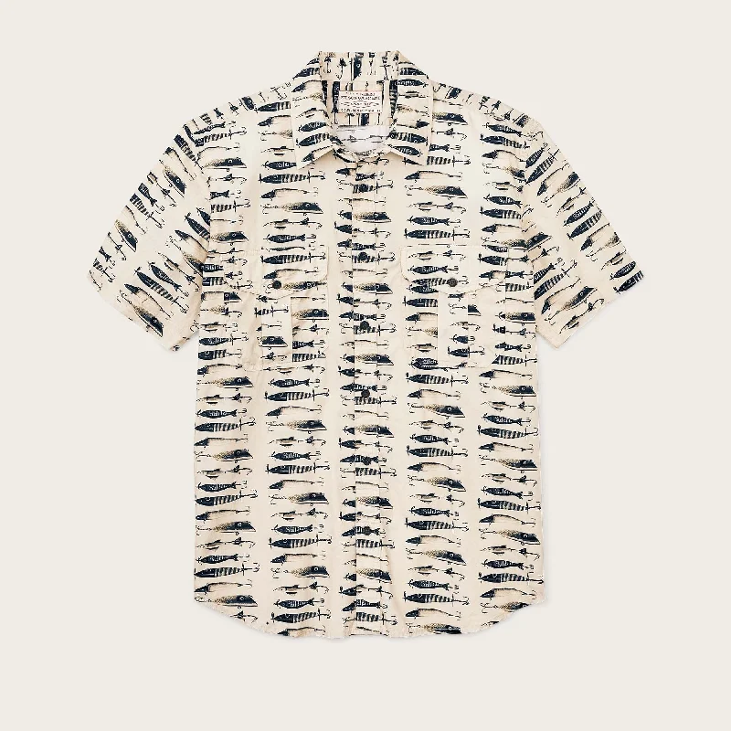 FILSON'S WASHED SHORT SLEEVE FEATHER CLOTH SHIRT