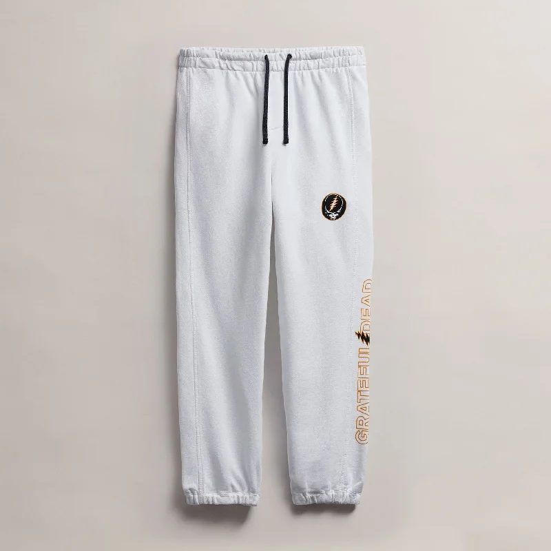 Men's Grateful Dead Skull Sweatpant - White/Cadmium