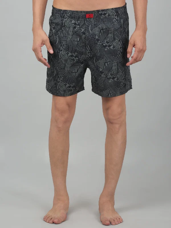 Men's Green Printed Boxer