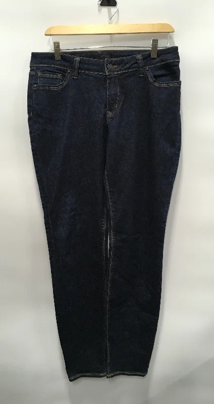 Blue Denim Jeans Straight Silver, Size 8