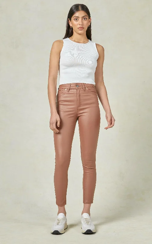 DCD Coated Denim Copper Jeans