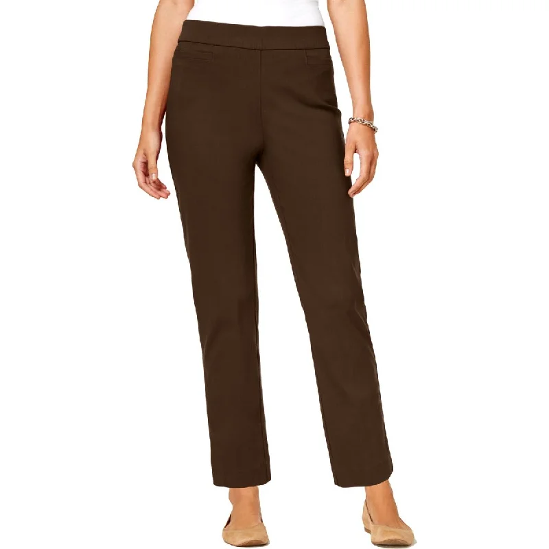 Alfred Dunner Womens Modern Fit Pull On Ankle Pants