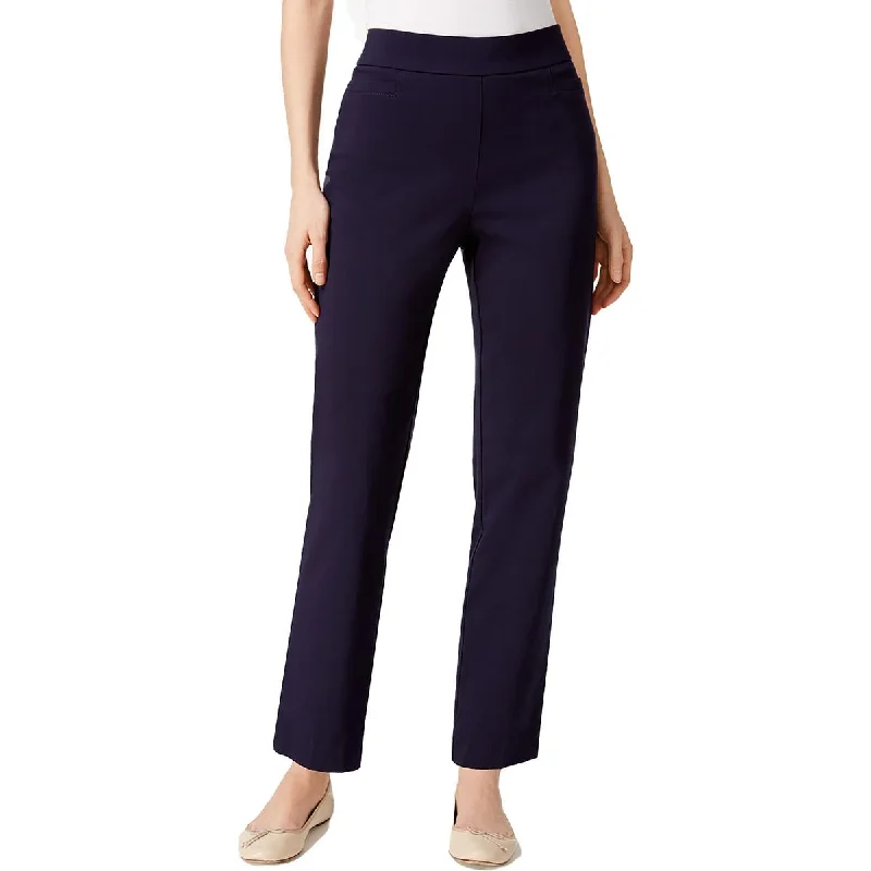 Alfred Dunner Womens Petites Slimming Modern Fit Straight Leg Pants