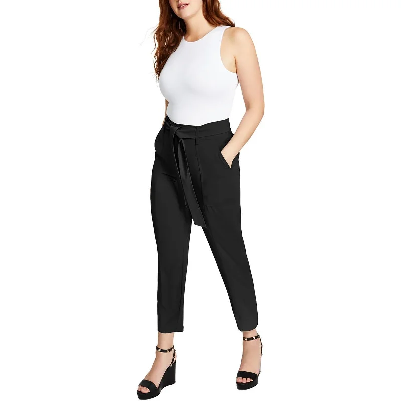 Bar III Womens Petites High-Waist  Ankle Pants