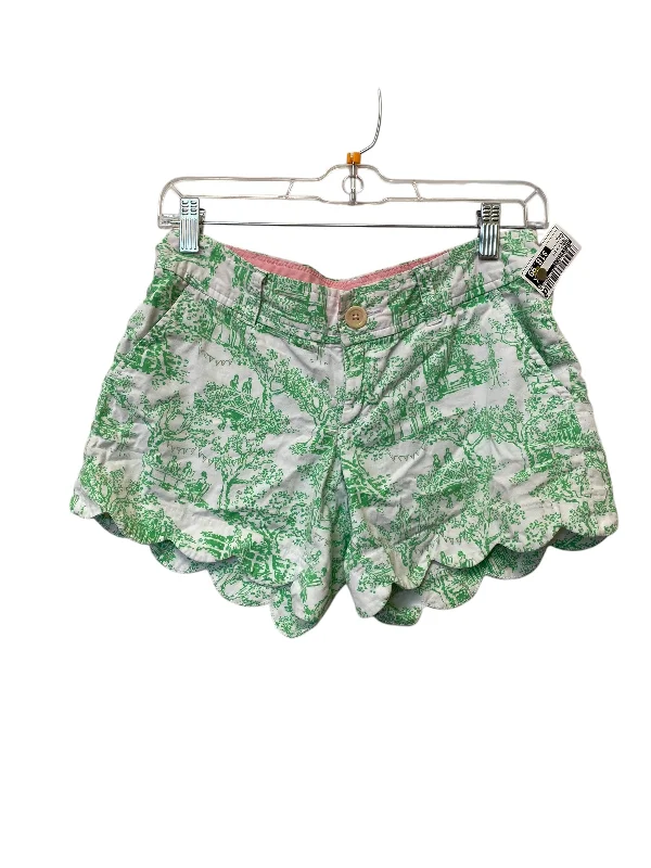 Shorts By Lilly Pulitzer In Green & White, Size: 0